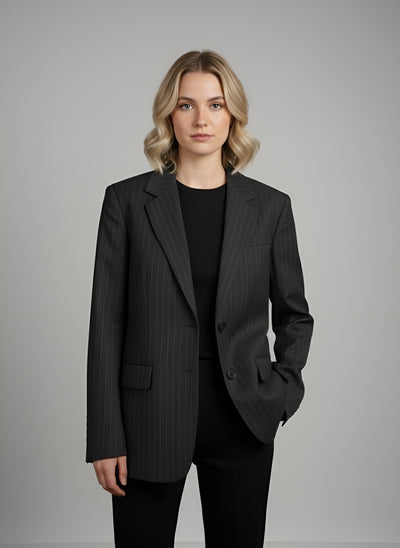 Oversized Gestreepte Blazer